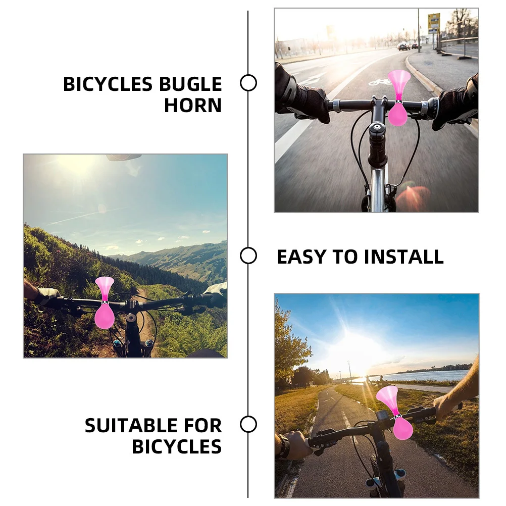 

3Pcs Bike Horn Handlebar Loud Bugle Clear Sound Professional Cycling Horn for Adult Teenagers Road Bike Use