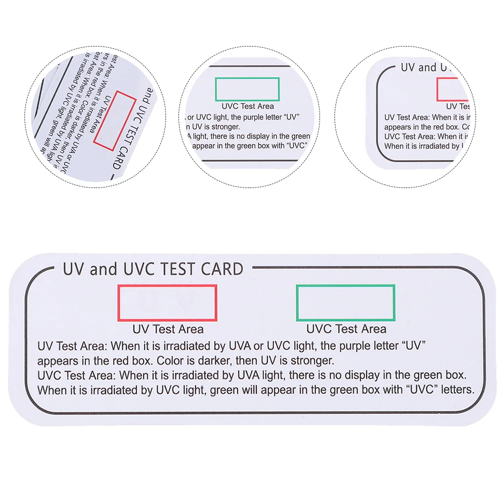 5 Pcs Indicador UV Teste de papel Tira de teste Cartões de identificação de gabinete