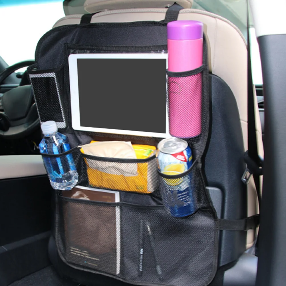 

2pcs Car Seat Back Organizer Large Capacity Multi Pocket Storage For Kids Drinks Sunglasses Wallet Magazines