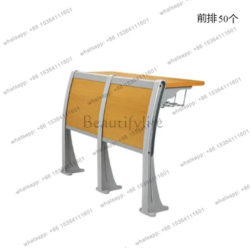 Ladder Classroom Row Chair Multimedia Conference Room Folding Multifunctional Soft Bag Ladder Chair with Small Table Board