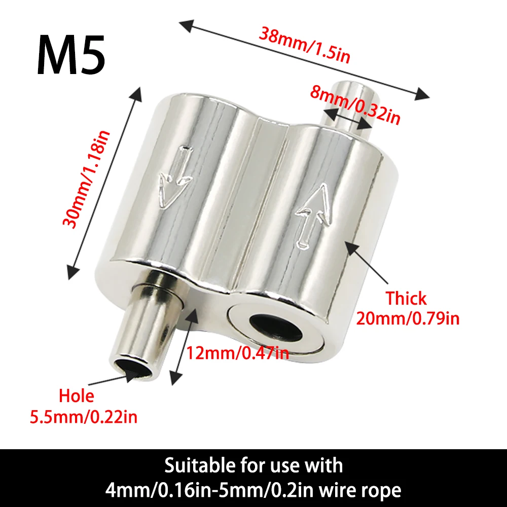 調整可能なワイヤーロープ,照明用クランプ,2個,10個,アロイ,双方向ケーブルクリップ,調整可能なクリップ,m2,m3,m5