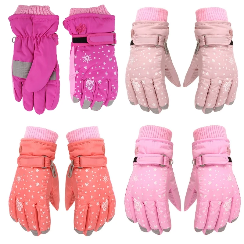 Children Skiing Cycling Gloves Thick Warm Mittens Waterproof Windproof Outdoor Sports Snowboard Gloves for Kids