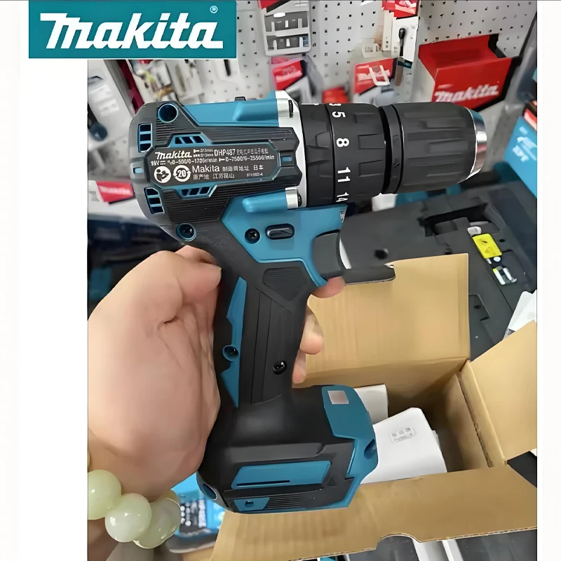 

Makita Original. DDF487 Cordless Driver Drill Brushless Electric Impact Screwdriver Rechargeable Power Tool 18V
