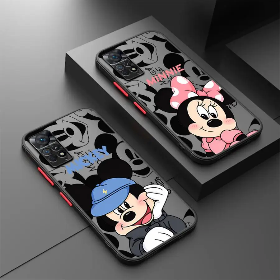 Disney minnie mickey mouses caso de telefone para xiaomi redmi 10a 12 12c 13c 10 10c 9 9a 9c 9t k40 pro a1 + a2 plus capa à prova de choque