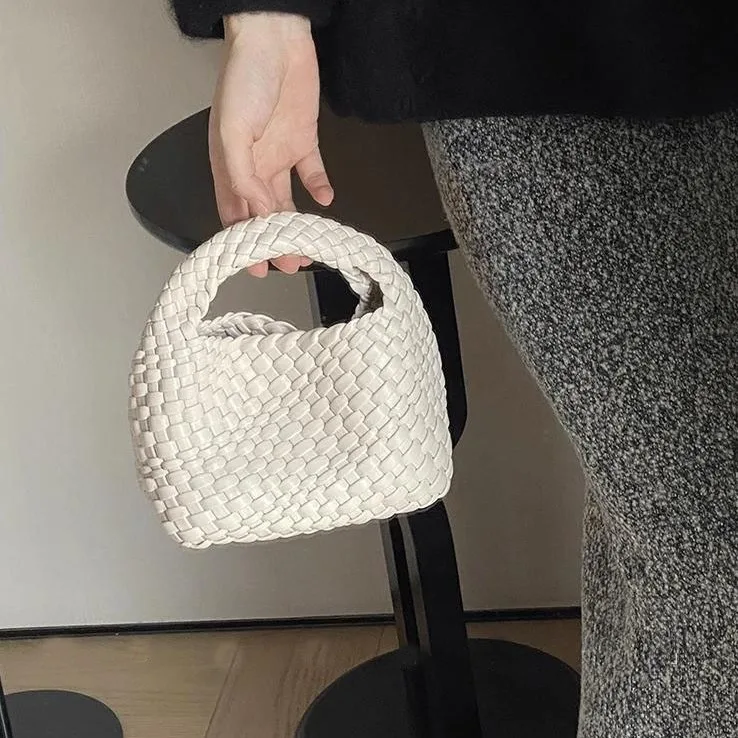

SEMALAYA Pure hand-woven Tote bag handbag Women 2025 new advanced mini chain single shoulder oblique span bag