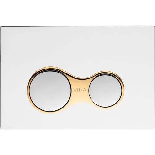 Vitra Sirius 740-0422 Control Panel, double Push, Polished Chrome/gold Toilet Seat Push Actuator Plate Akseuarları