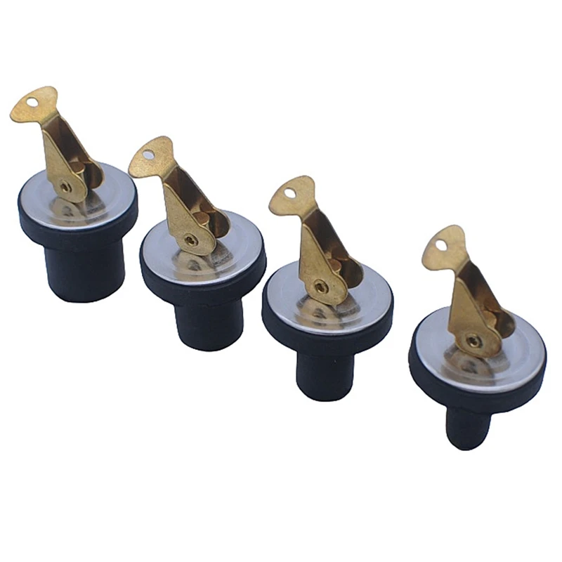 Compression Drain Plug Brass Screw Type Rubber Seal Yacht Boat Drain Plug For 3/8In 1/2In 5/8In 3/4In Diameter Drains