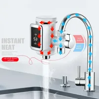 3000W LED Display Tankless Water Heater Electric Kitchen Water Heating Tap Instant Hot Water Faucet Heating 220V