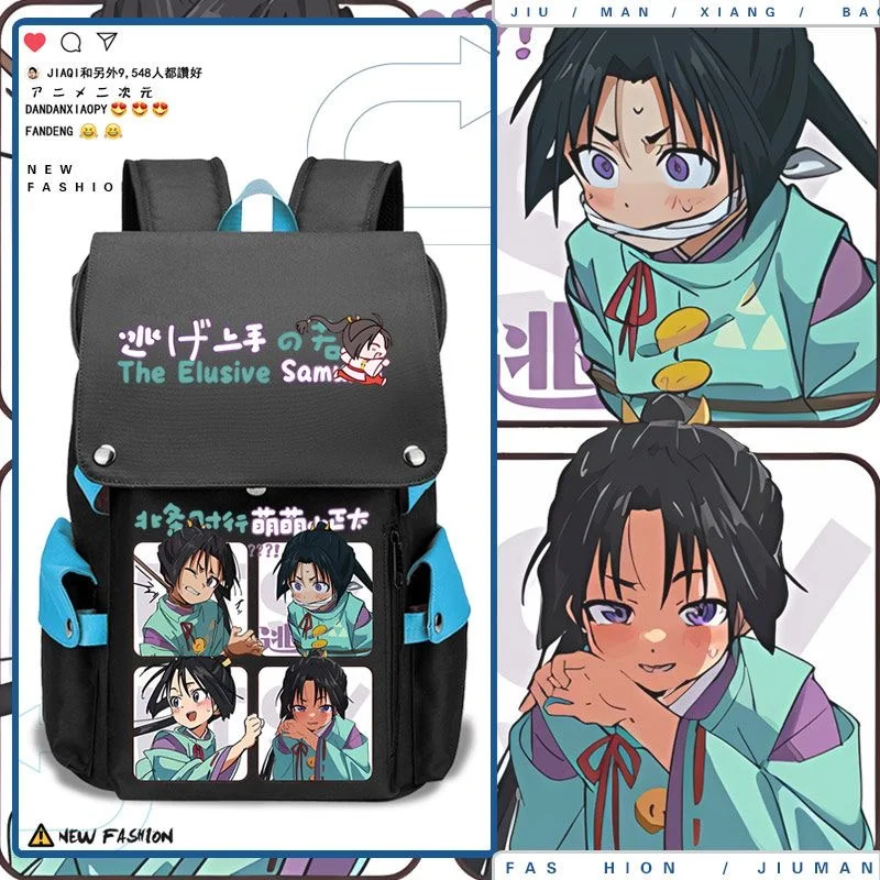 Anime The Elusive Samurai Backpack Teenarges Schoolbag Children Bookbag USB Charge Port Laptop Outdoor Travel Bag