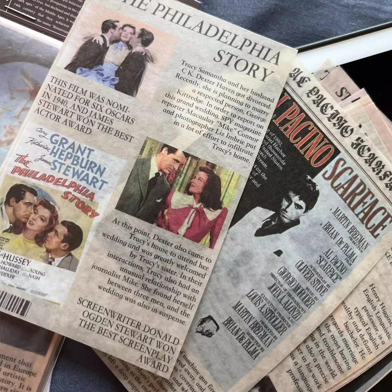 

20 Sheets Vintage American Poster Background Stickers, Classic American Poster Patterns, Journal Diary Collage Decor Material