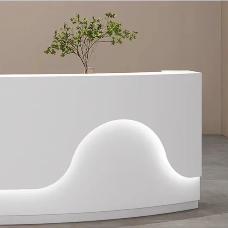 Simplicity Shop Reception Desks Beauty White Executive Liquid Modern Counter Beauty Office Modern Commercial Office Furniture