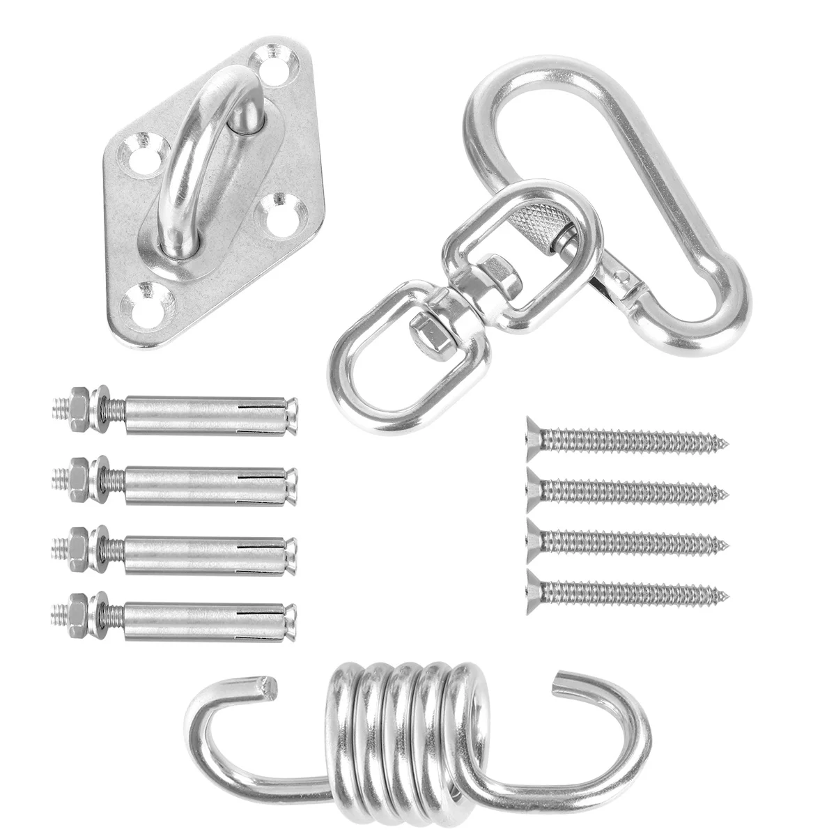 

1Set 360 Degree Heavy Duty Hammock Hook Stainless Steel Bearing Hook Swing Chair Hanging Chair Porch Yoga Hammock 250kg