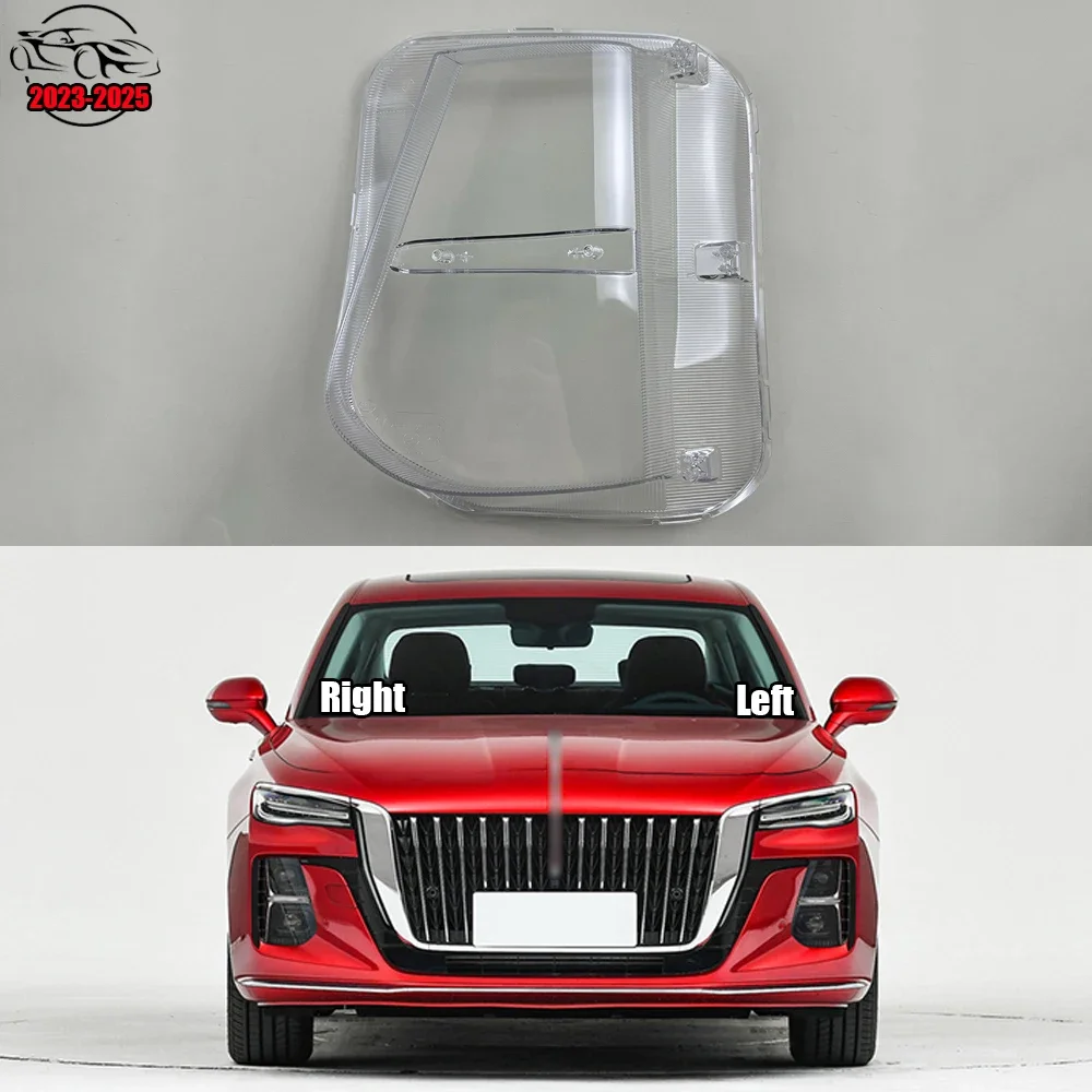 

For Hong Qi H5 2023-2025 Front Headlight Cover Transparent Lamp Shade Headlamp Shell Lens Plexiglass Replace Original Lampshade