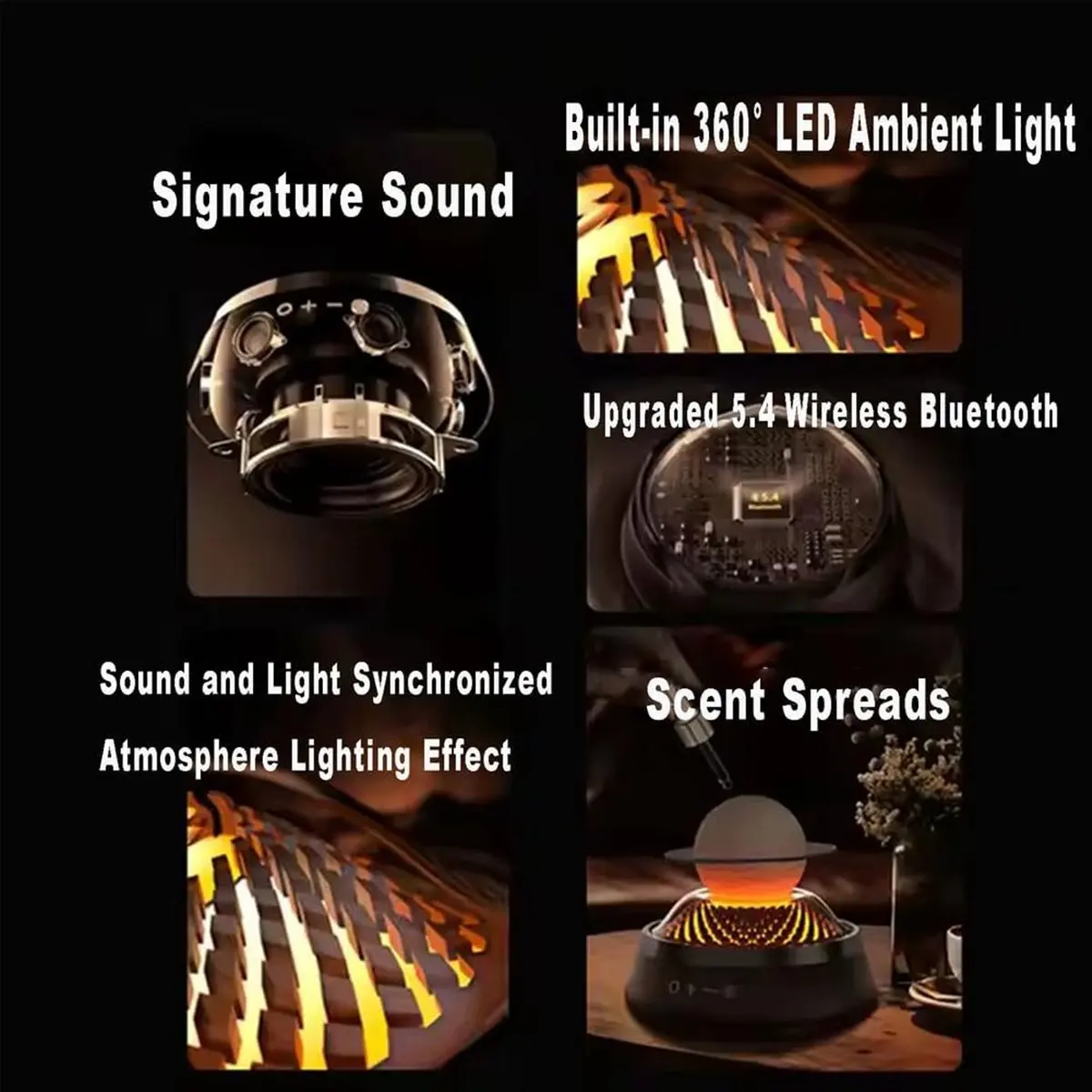 Bluetooth Speaker Large Volume Atmosphere Light Computer Desktop Gift Home Transparent Speaker