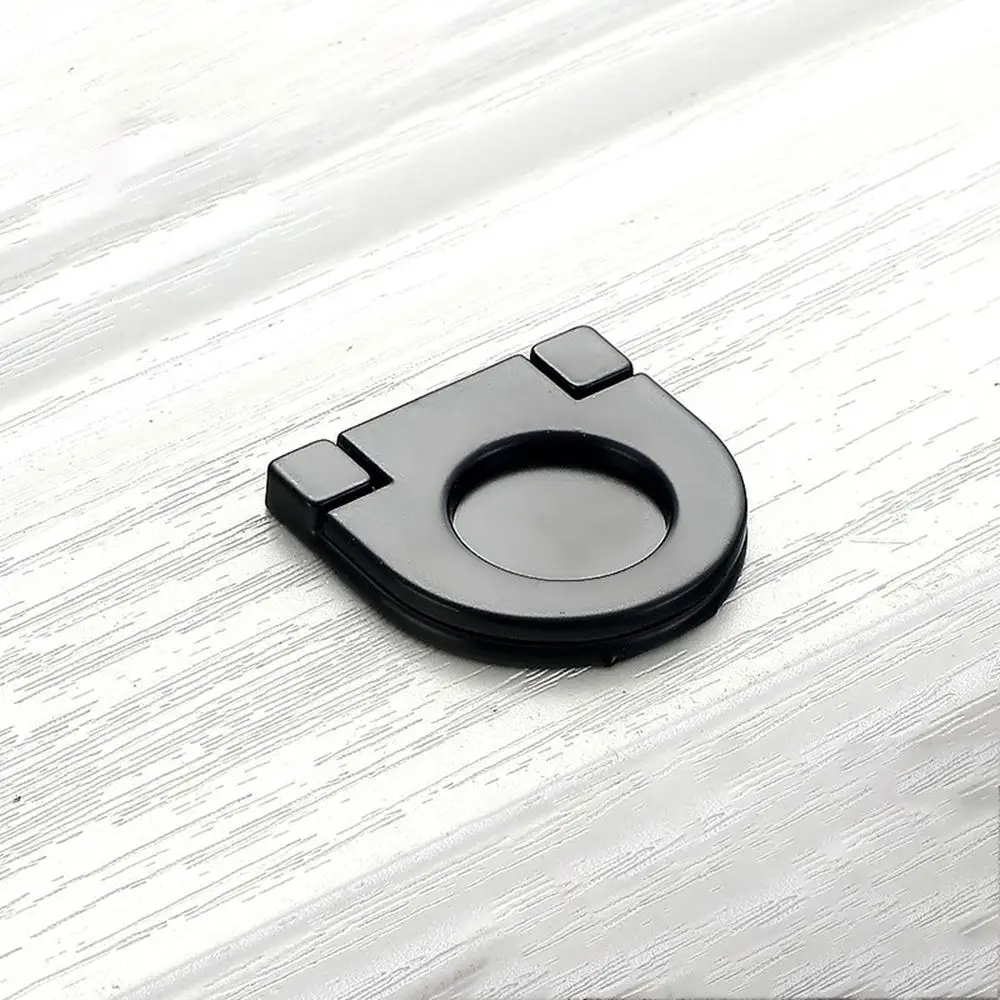 Black Solid Aluminum Alloy Door Pulls Wardrobe Home Improvement Furniture Hardware Cupboard Knobs Drawer Pulls Cabinet Handles