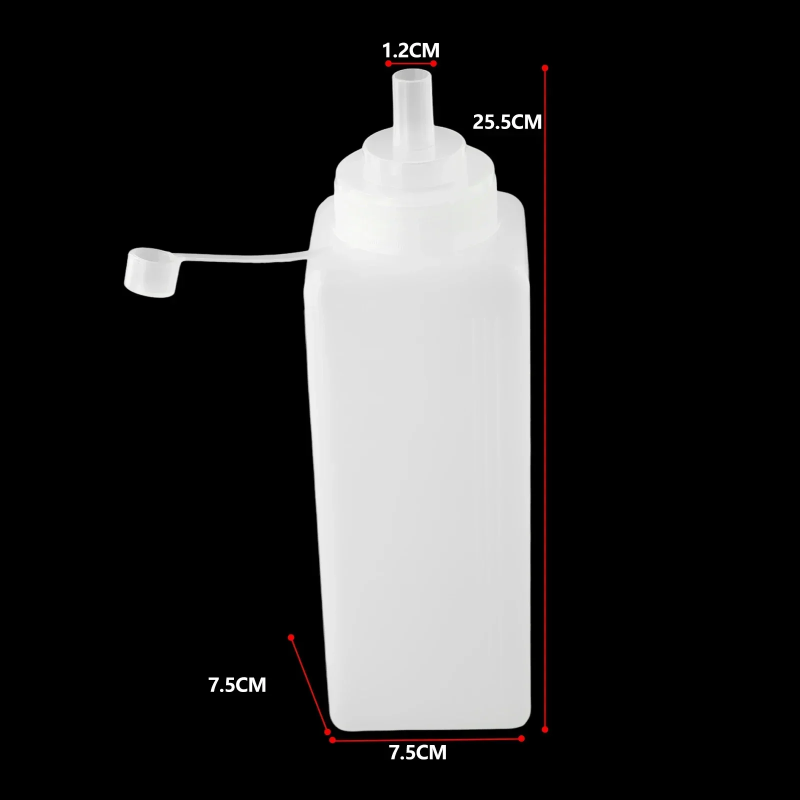 800/1000ML Squeeze Sauce Bottle Large Diameter Dustproof Transparent Plastic Dressing Bottle Kitchen Seasoning Bottle Home Tool