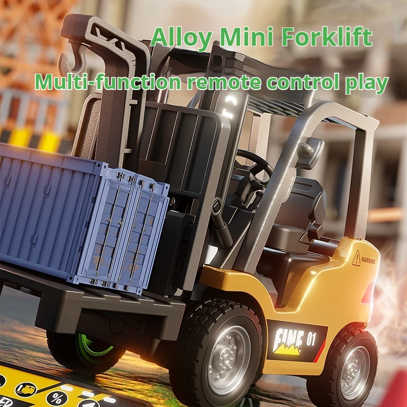 

Автомобиль с дистанционным управлением, мини-вилочный погрузчик 1:64, двойное управление 2,4G и приложение, интересный игрушечный автомобиль, имитация запуска звука для детских игрушек