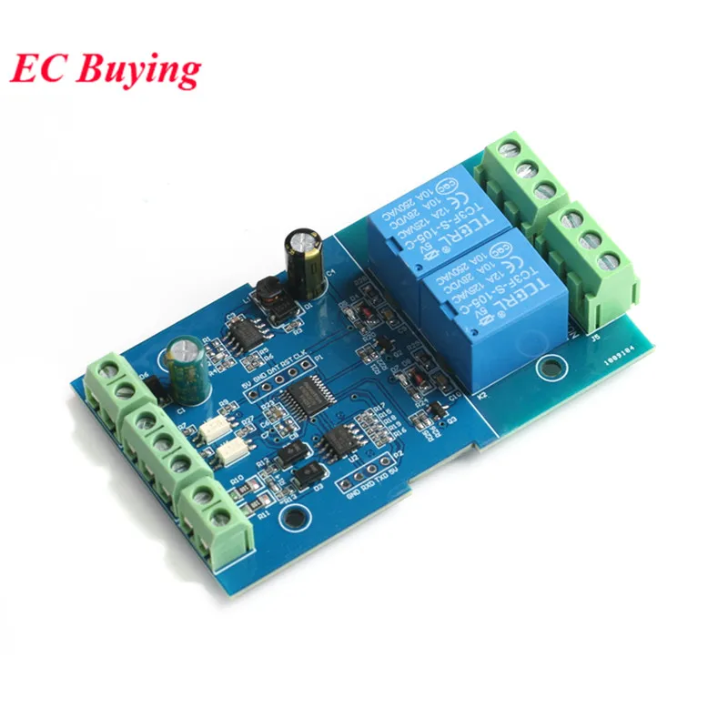 Modbus RTU 릴레이 모듈 1 2 4 채널 7-24V RS485 TTL UART 출력 12V 입력 485 통신 TTL 핀 Modbus-Rtu 역방향 방지