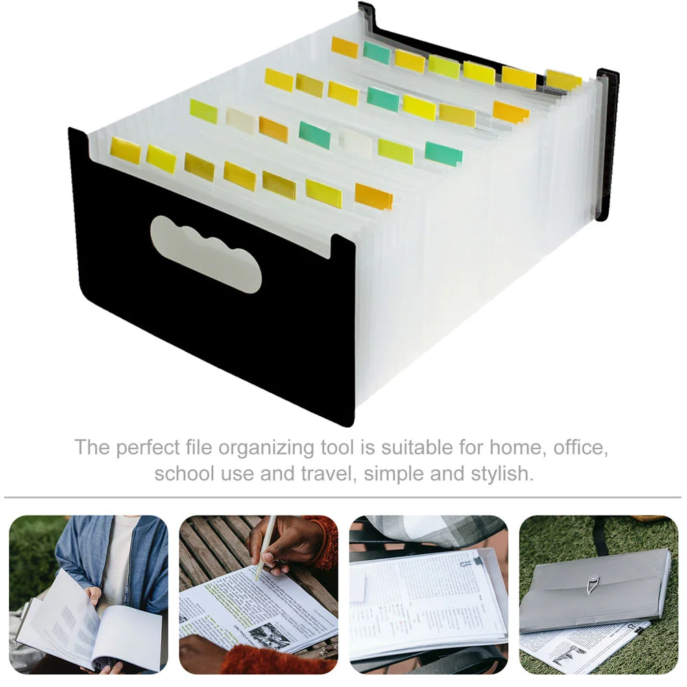 Organ Folder Document Holder Multi-layer Plastic File Organizer Bag Portable Receipt Paper Folders