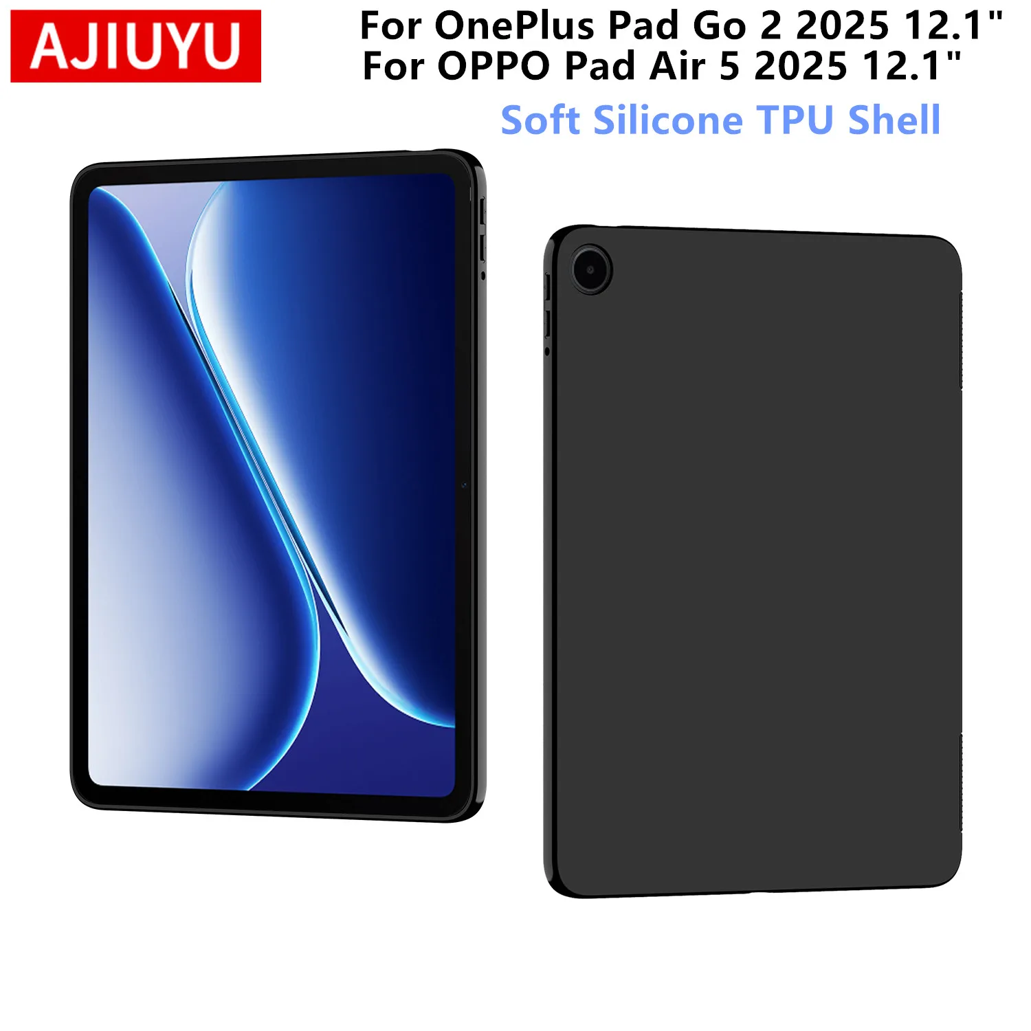 

For OnePlus Pad Go 2 Case 12.1 inch Oneplus Go2 Silicone Cover Shell for One Plus Pad Go 2 /OPPO Pad Air 5 12.1"Tablet Soft Case