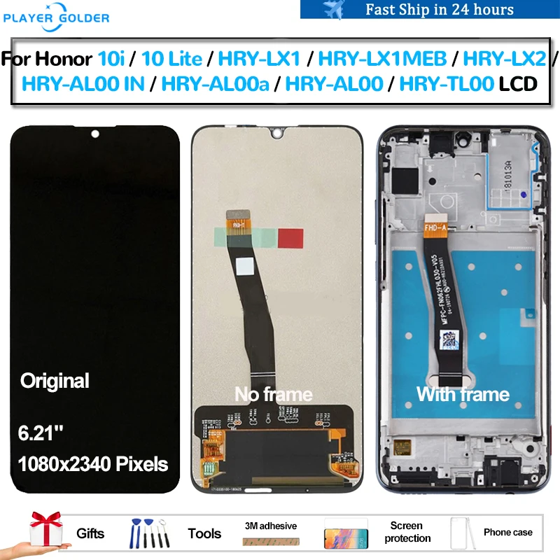 Original For Honor 10i 10 Lite HRY-LX1 HRY-LX2 HRY-LX1MEB HRY-AL00 IN Pantalla lcd Display Touch Panel Screen Digitizer Assembly