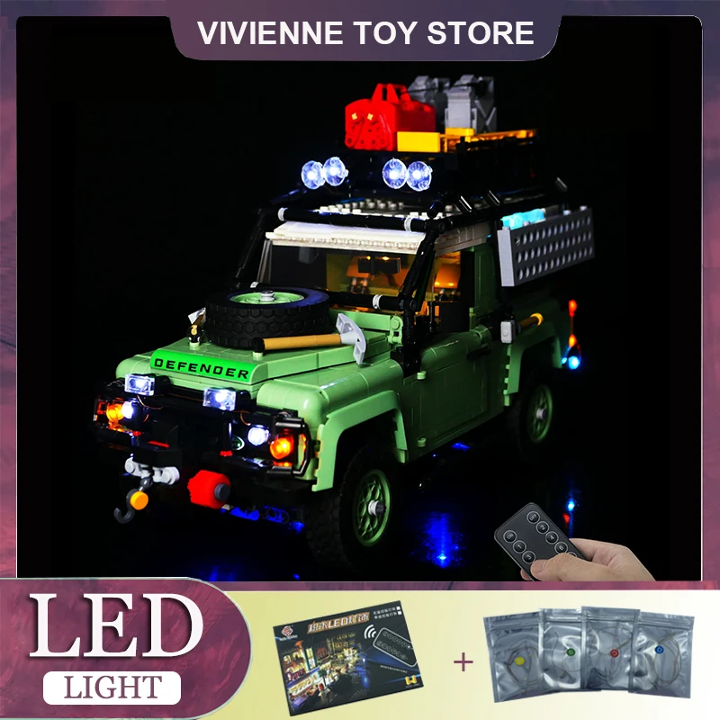 RC DIY LED Light Kit For LEGO 10317 Landed Rover Defendered Racing SUV Building Block Set（Only LED Light,Without Blocks Model）