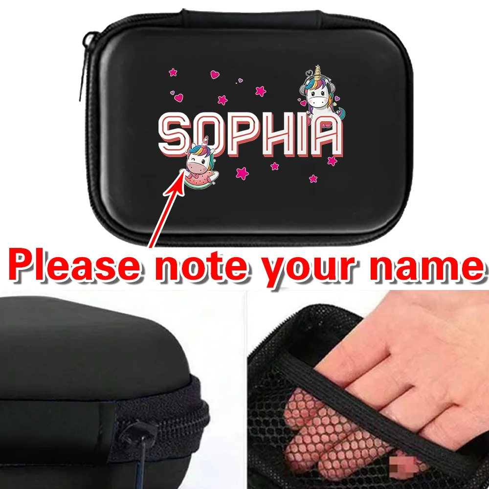 

Персонализированные наушники с индивидуальным именем, защитные коробки для цифровых аксессуаров, многофункциональная коробка для хранения, товары на заказ