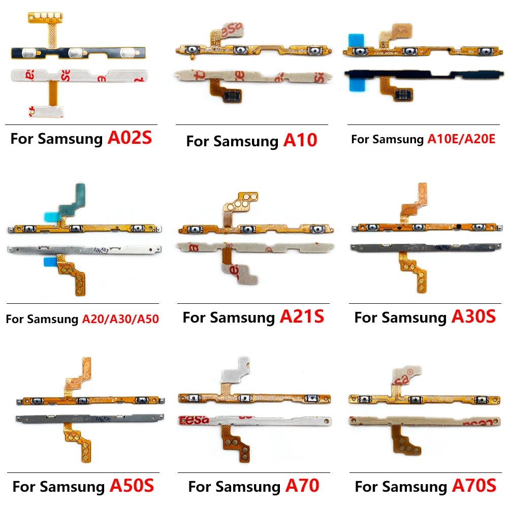 Power On Off Volume Side Button Key Flex For Samsung A10S A20S A02S A10 A10E A20E A21S A30S A50S A70 A70S A90 5G A20