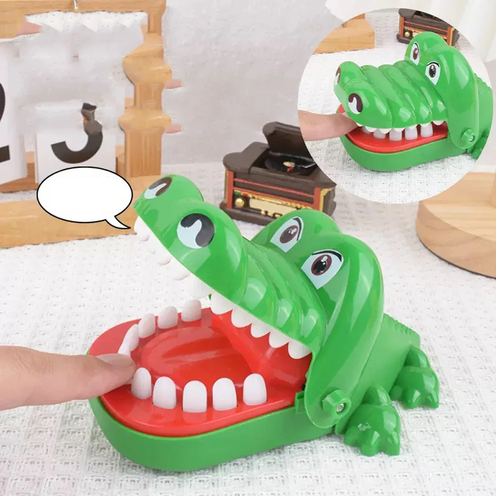 Crocodile Teeth Toys Children's Crocodile Bites Fingers Reaction Training Novelty Children's Lucky Game Trick Decompression Toy