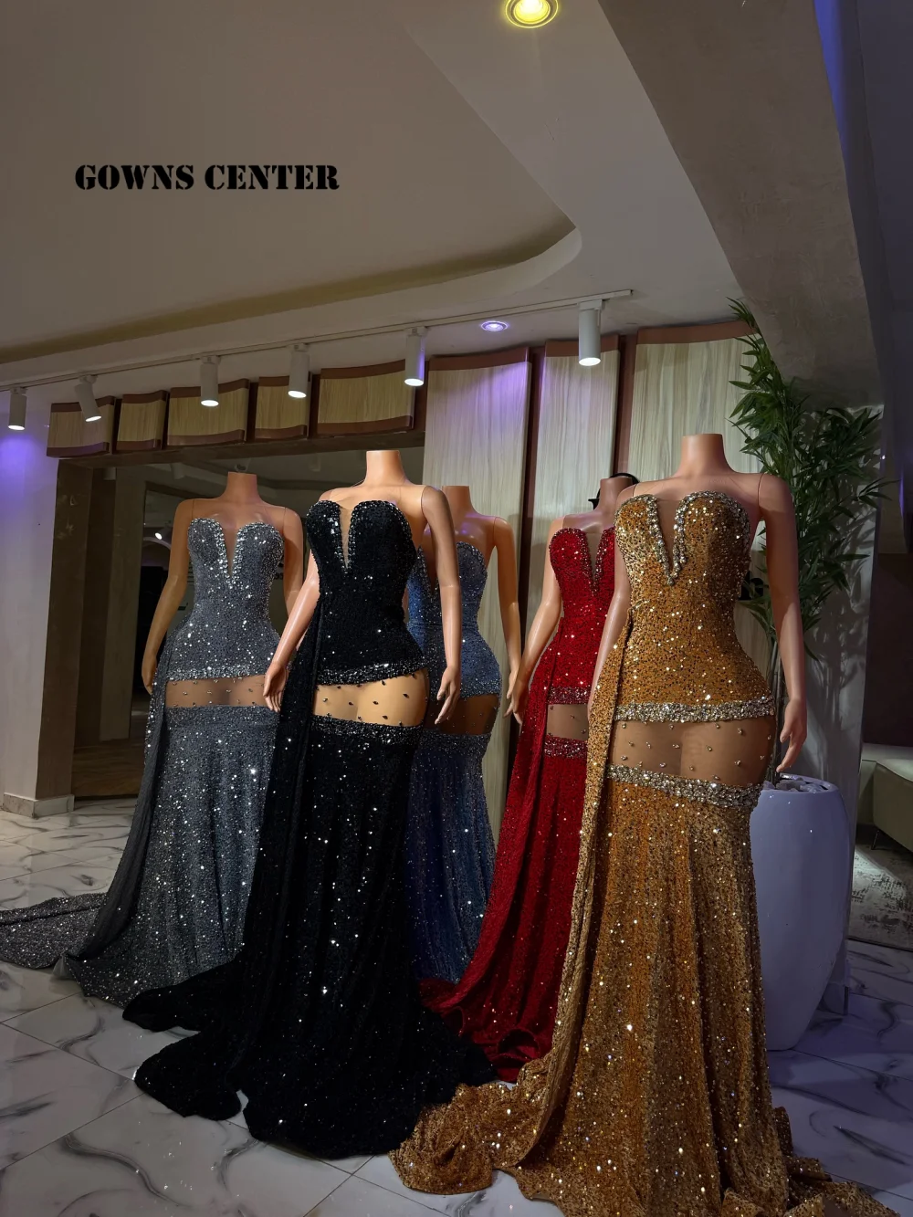 

Unique Velvet Sequin Evening Dresses For Woman Beads Crystal With Train Mermaid Aso Ebi Style African Party Gowns Customized