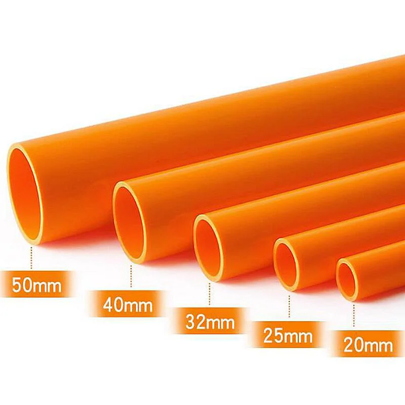 

Orange PVC Pipe for Aquarium, Fish Tank Pipe, Garden Irrigation, Watering, Hydroponic Planting Frame Tube, 49-50cm Long, 2PCs