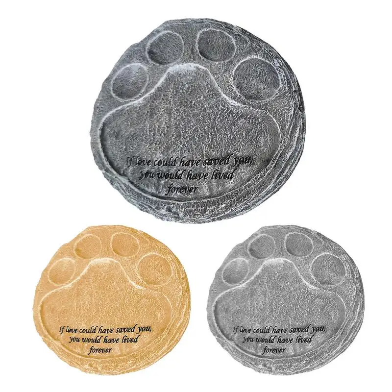 

Pet Memorial Stones For Dogs Paw Print Dog Tombstone Resin Exquisite Pet Memorial Stones For Pets Dog Cat Cemetery Decoration Or