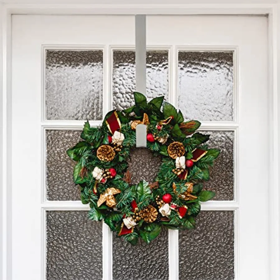 RN'D Over Door Wreath Hanger Hook - Thin Metal Overdoor Wreath Holder Seasonal Hanger Hooks for Front or Back Door 12 view 2