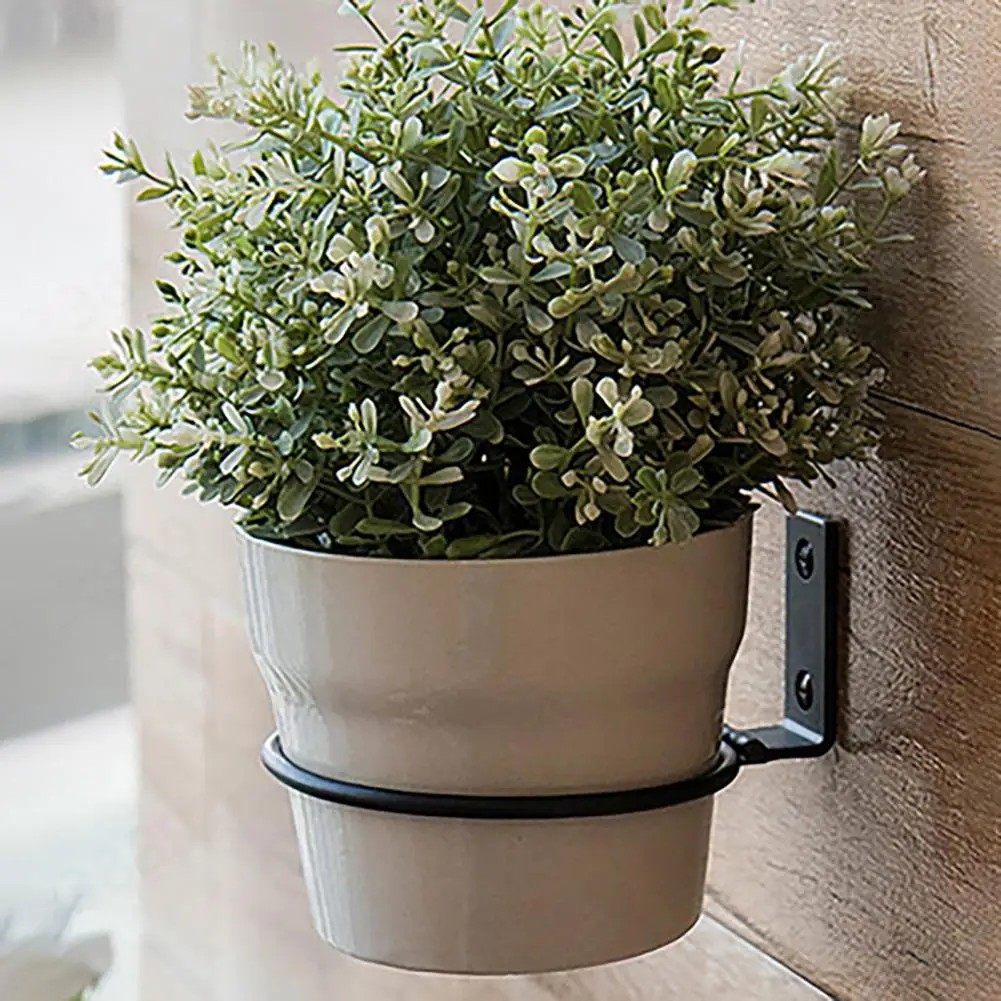 1pc 4/5/6/8 Inch Wall-mounted Plant Holder Ring Flower Pot Stand Outdoor Decorative Hook Bracket Flower Pot Holder Rings Hooks