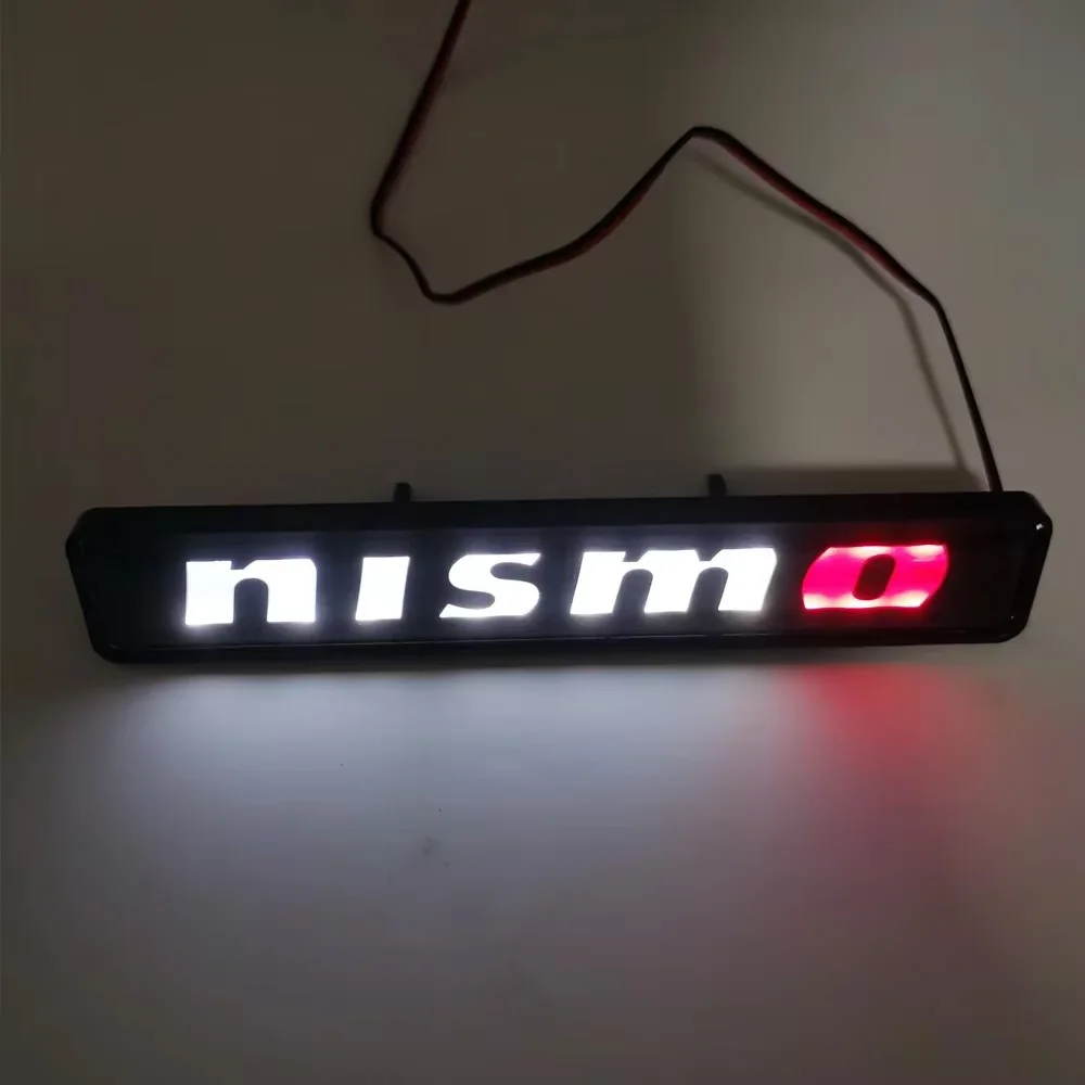 Grill Badge For Nissan Nismo Logo Light LED Grille Light Christmas Black Friday Halloween Atmosphere Light For Nissan Car Style