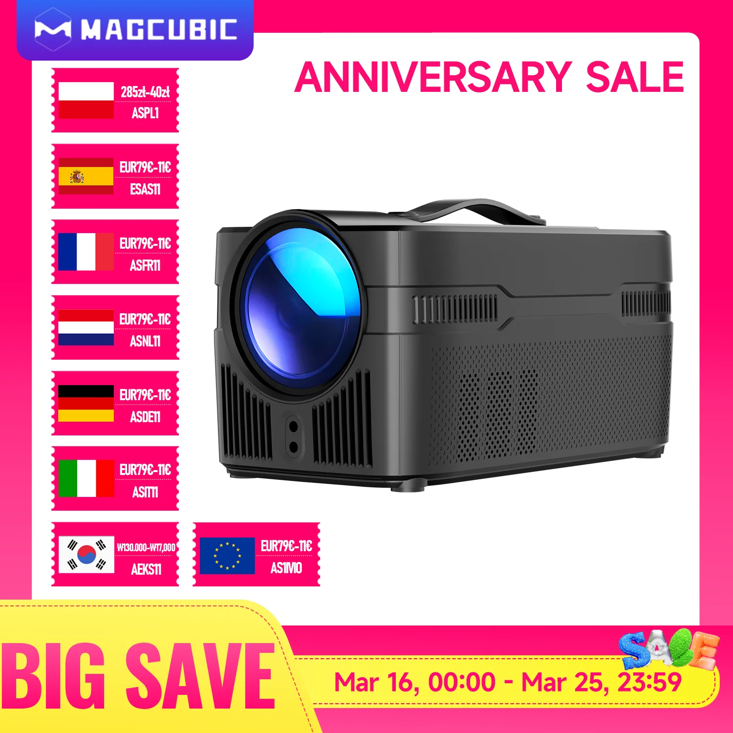 Magcubic 900ANSI HY450 C Auto Focus Projector 8K 1080P Ultra Short Throw Allwinner H726 BT5.4 Auto Offset Home Theater Voice