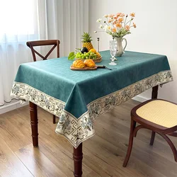 Toalha de mesa elegante de cor sólida, Toalha de mesa clássica do feriado, Toalha De Mesa De Café, Decoração de Ano Novo