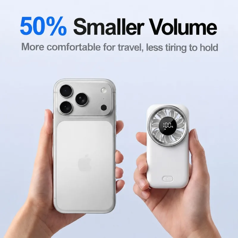 High Speed Mini USB Rechargeable Handheld Fan Ultra Thin Portable Quiet Powerful Wind Cooling Gadget Lightweight Outdoor