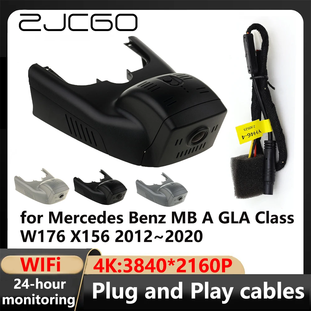 

ZJCGO 4K Wifi 3840*2160 Car DVR Dash Cam Camera Video Recorder for Mercedes Benz MB A GLA Class W176 X156 2012~2020