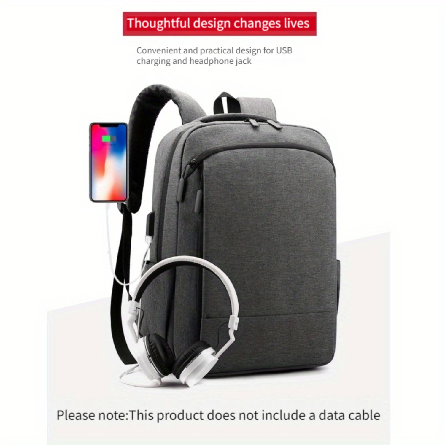 Mochila de negocios de alta capacidad Mochila de viaje multifuncional, mochila para computadora portátil con múltiples bolsillos de estado sólido y carga USB