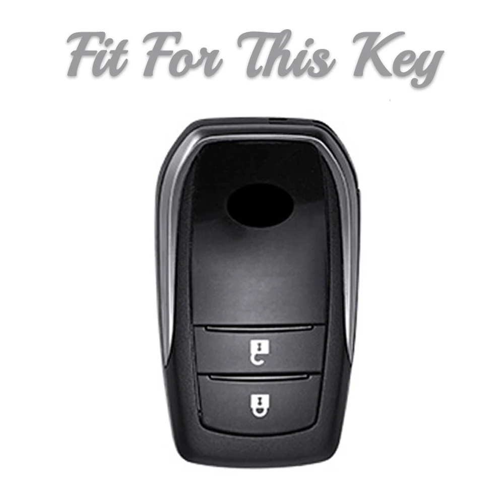 2 przyciski Miękkie etui na kluczyk samochodowy TPU do Toyota Hilux Innova Rav4 Fortuner Yaris 2021 Protector Key Sheel Fob Akcesoria — zdjęcie 3