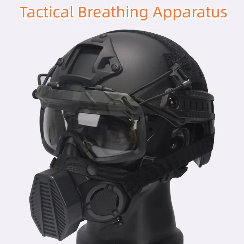 Real Person CS Tactical Respirator Half Face Outdoor Riding Mouth And Nose Protective Mask Fitness Movie Props