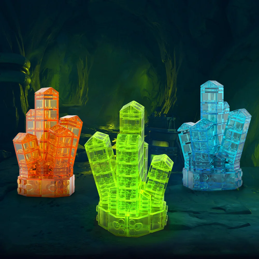 95 pezzi 204002   Pietra di cristallo dipinta Gemma Moc Pietra preziosa Minerale Kit di blocchi di particelle Accessori modello Mattoni compatibili Giocattolo fai da te