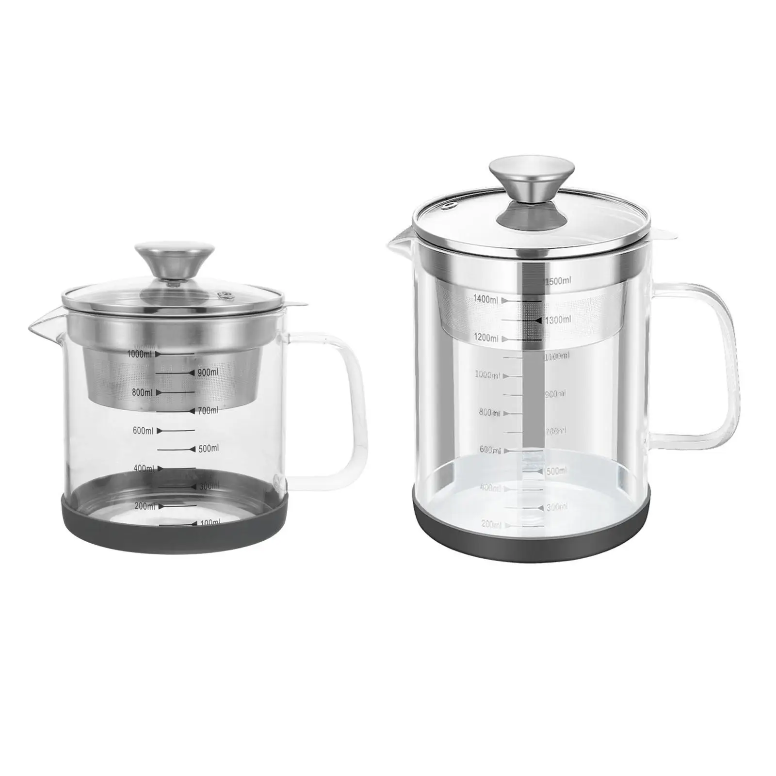 Terrarium Teapot Style Mesh Strainer Stainless Steel Tea Jug with Scale for Filtered Iced Tea and Juice