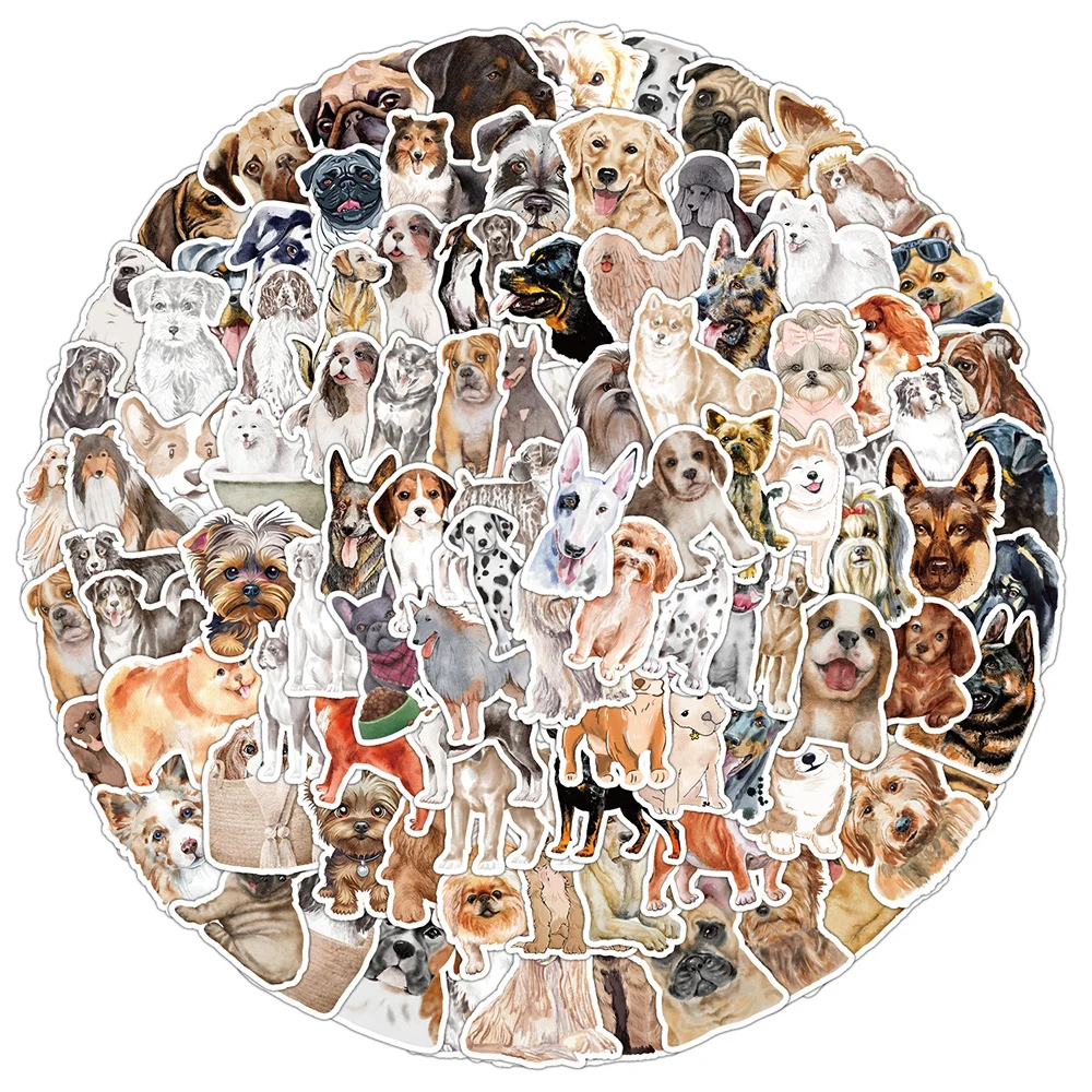 10/30/50/100pcs Cartoon Cute Pet Dog Animal Creative Graffiti Stickers Motorcycle Laptop Car Guitar Decoration Sticker Kids Toy