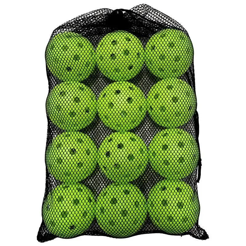 2S-12pcs Pickleball 74MM 40 Holes Outdoor Durable Pickleballs 26g per Ball for Competition Pack of Outdoor Pickleballs