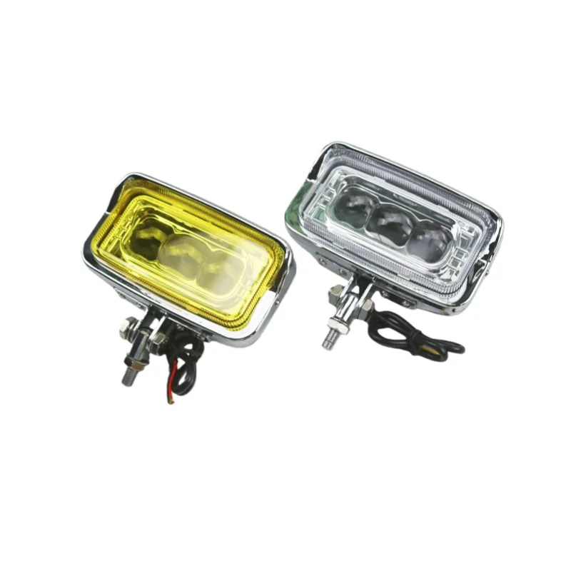 

Motorcycle Headlamp Rectangle Front Headlight Hi/Lo Beam for Harley Honda Yamaha Suzuki Kawasaki Bobber Cafe Racer Touring