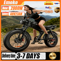 Electric Bicycle 2000/1000W Motor 48V23/20AH Battery Hydraulic Brake Adult Electric Motorcycle 20*4 Inch Fat Tire Electric Bike