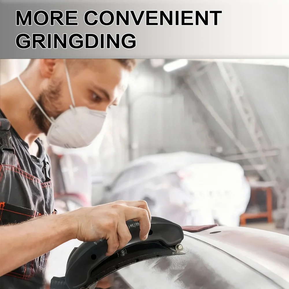 Adjustable Curved Dry Grinding Tool, Handheld Curved Grinding Plate, Spring Hand Sanding Pad, For Grinding Car Body, Paint, Wood