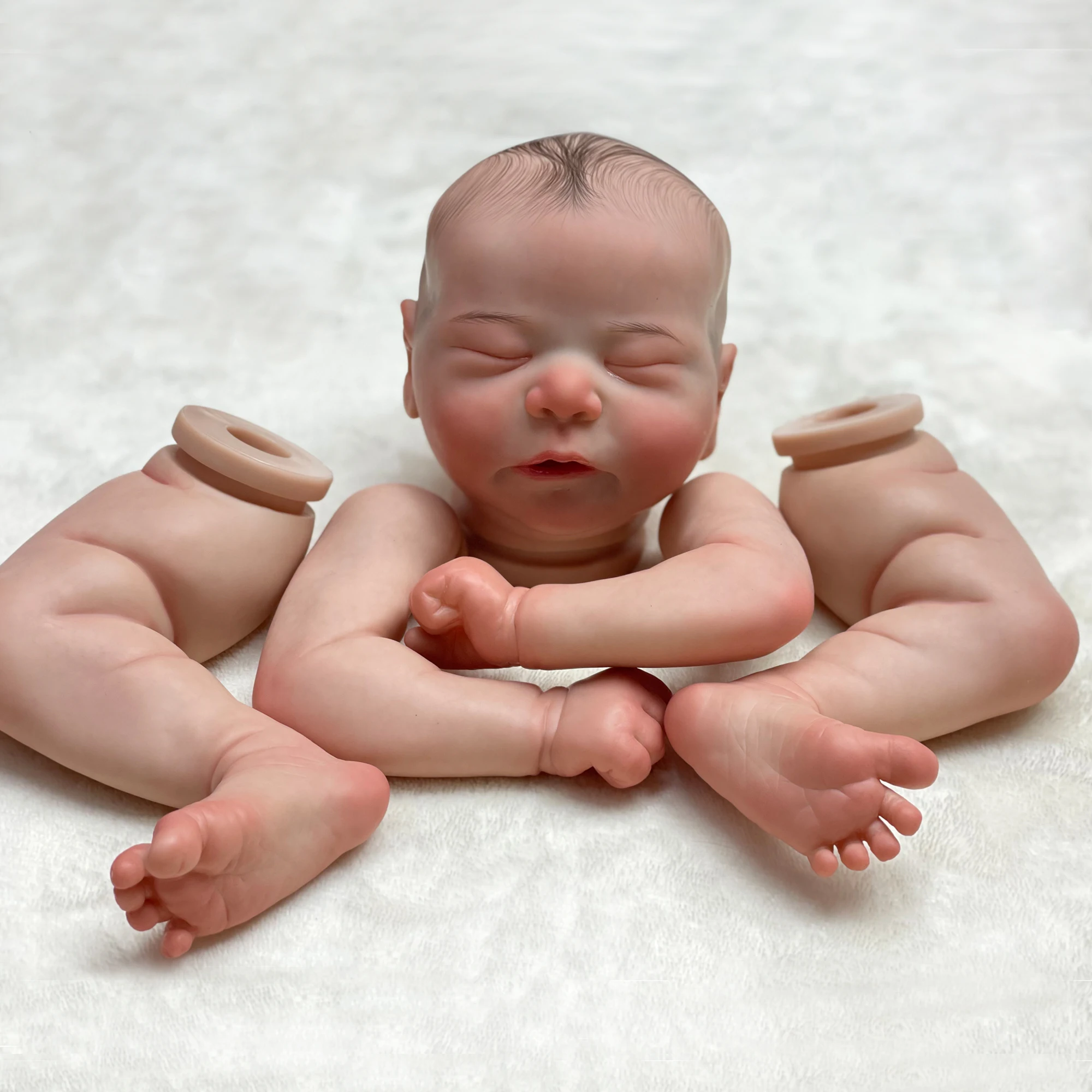 Reborn Bebe Kits 20-22 Inch Chase Lovely Artist Oil Painted New Arrival Reborn Baby Doll Kits Sleeping Face sin pintar